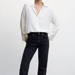 NWOT MANGO WHITE SHIRT